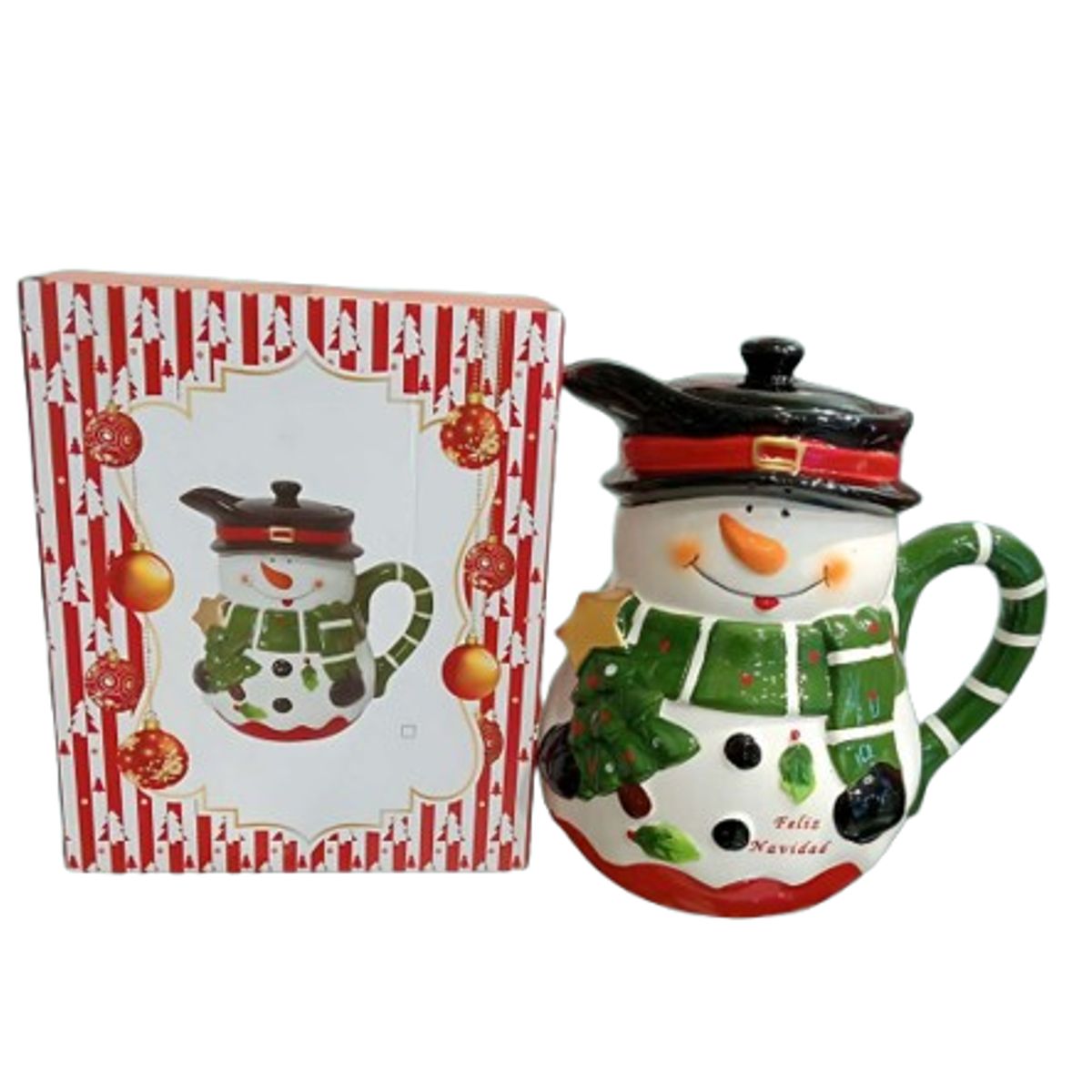 GENERICO - Jarra Navideña de Muñeco de Nieve 3LT