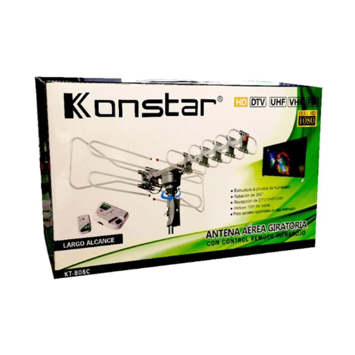 KONSTAR - Antena Aérea Giratoria HD KT-808C KONSTAR