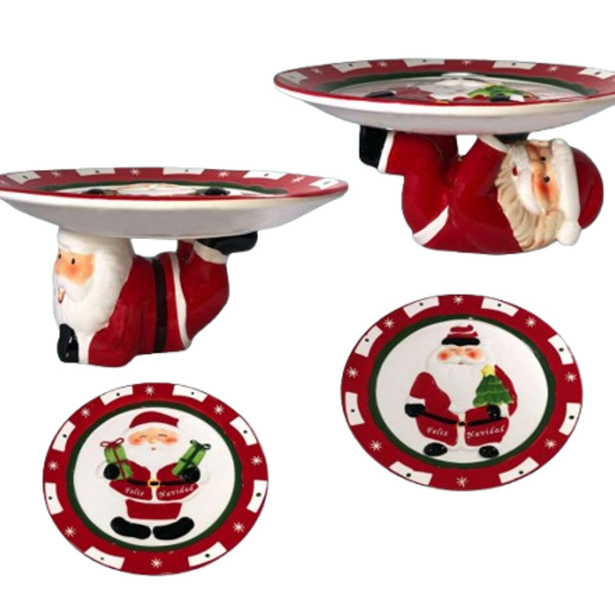 GENERICO - Porta Paneton Navideño con diseño de Papa Noel