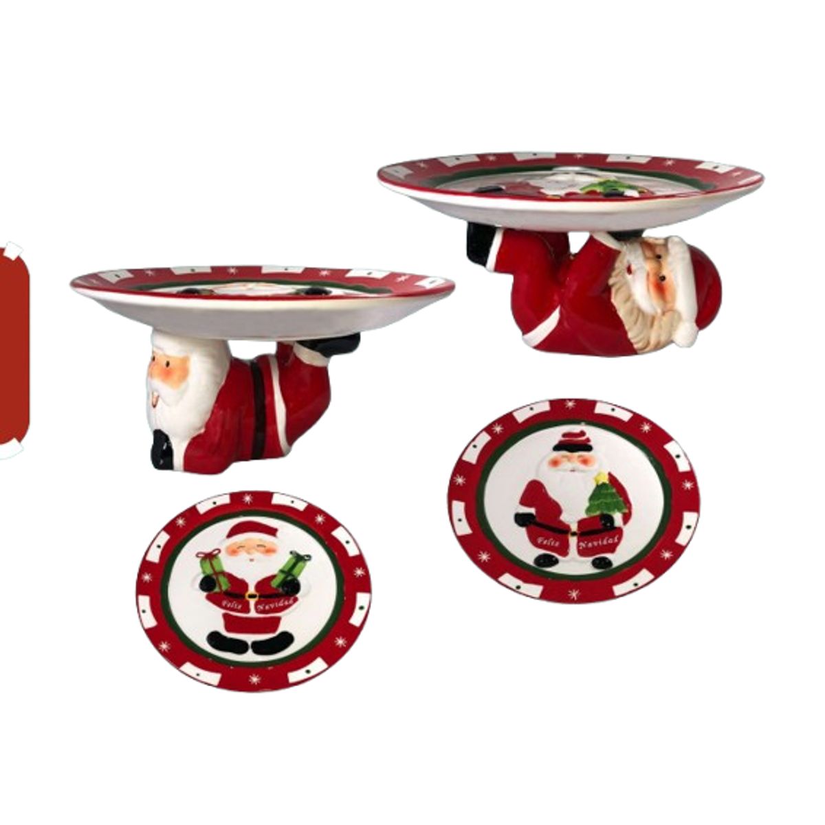 GENERICO - Porta Paneton Navideño con diseño de Papa Noel