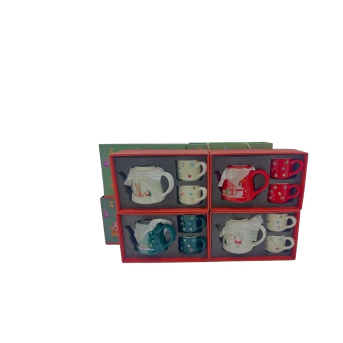 GENERICO - Tetera Navideña con dos tazas