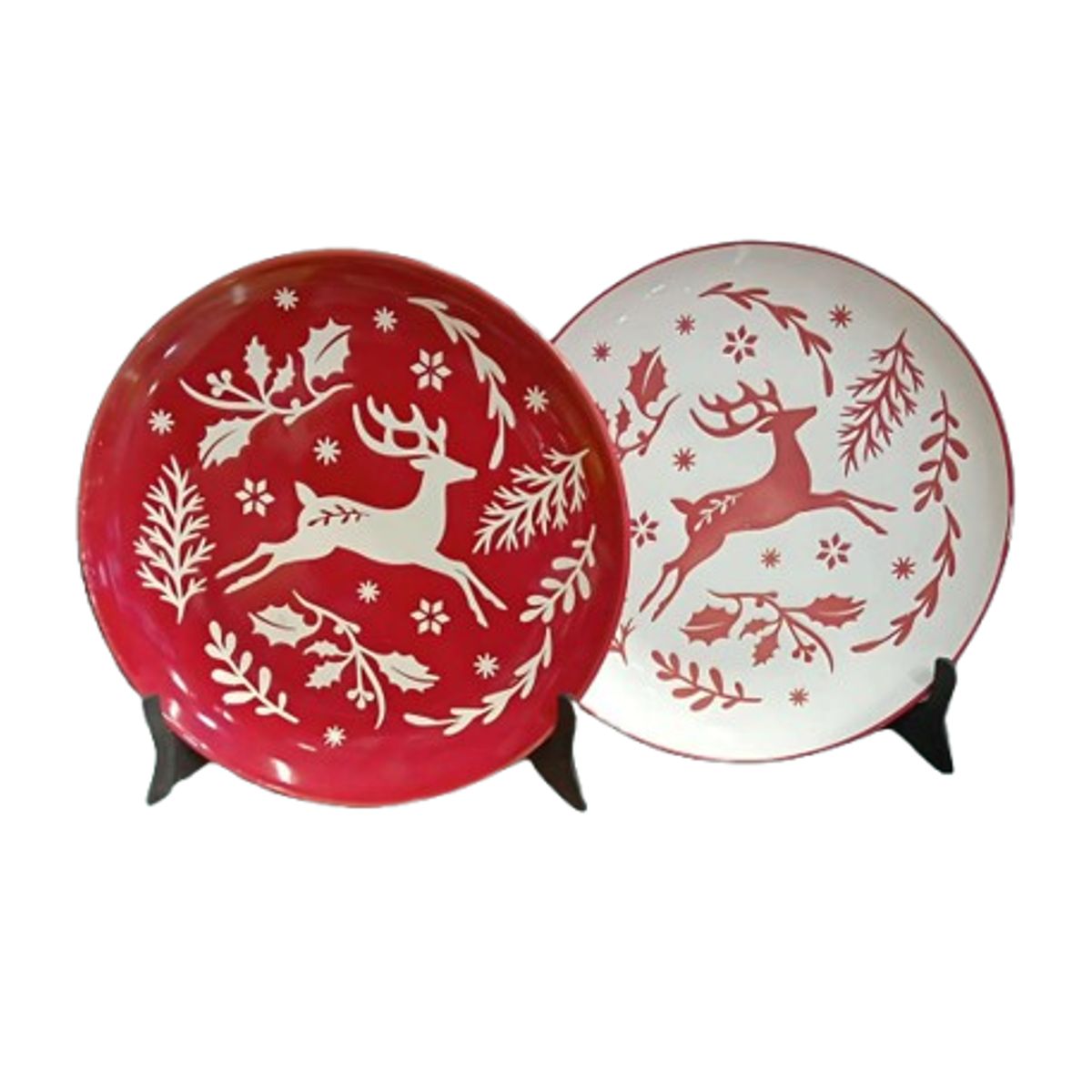 GENERICO - Plato Navideño con Diseño de Reno