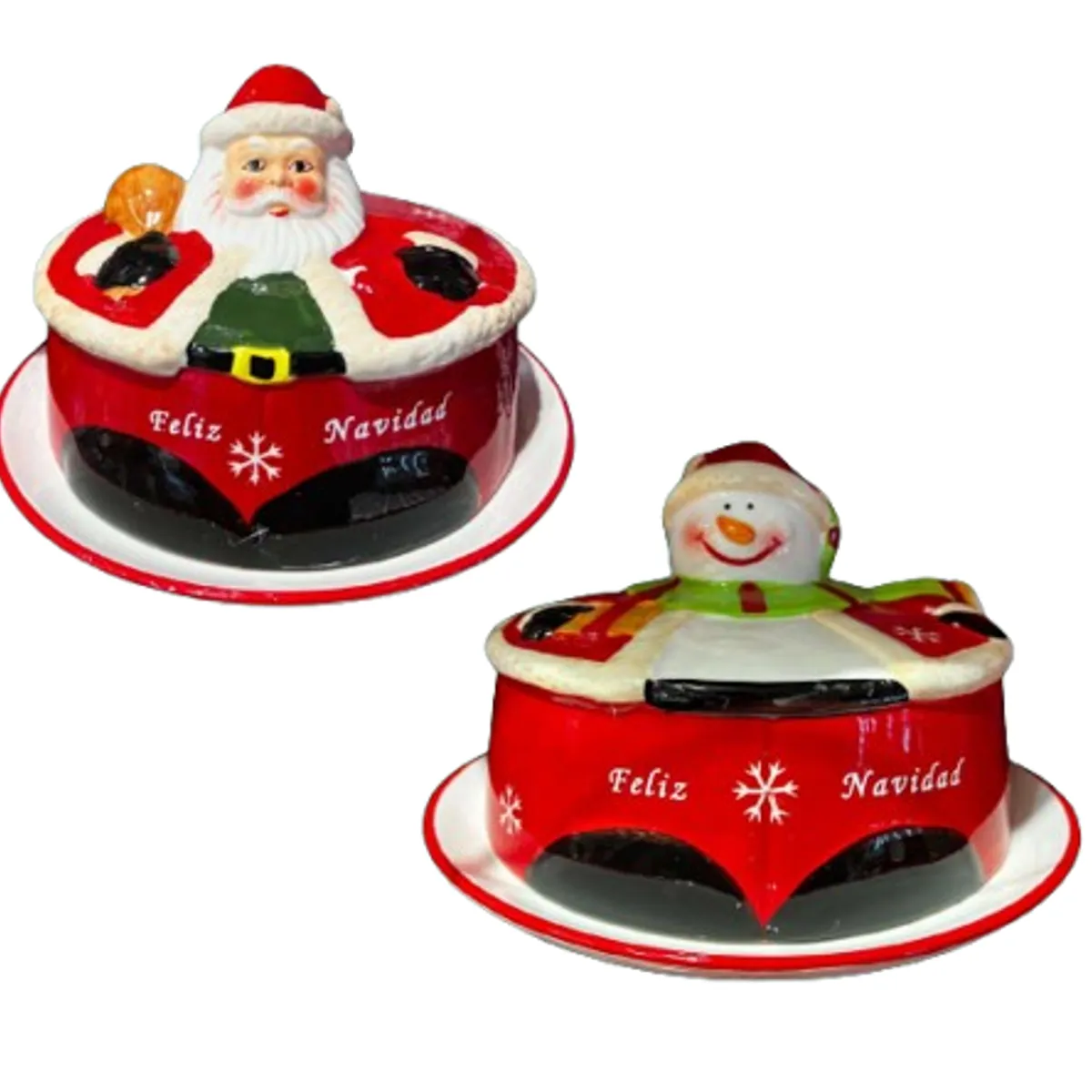 GENERICO - Quesera Navideño con diseño de Papa Noel