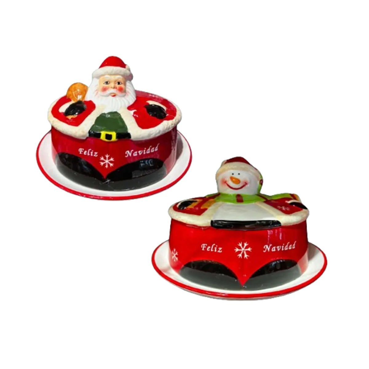 GENERICO - Quesera Navideño con diseño de Papa Noel