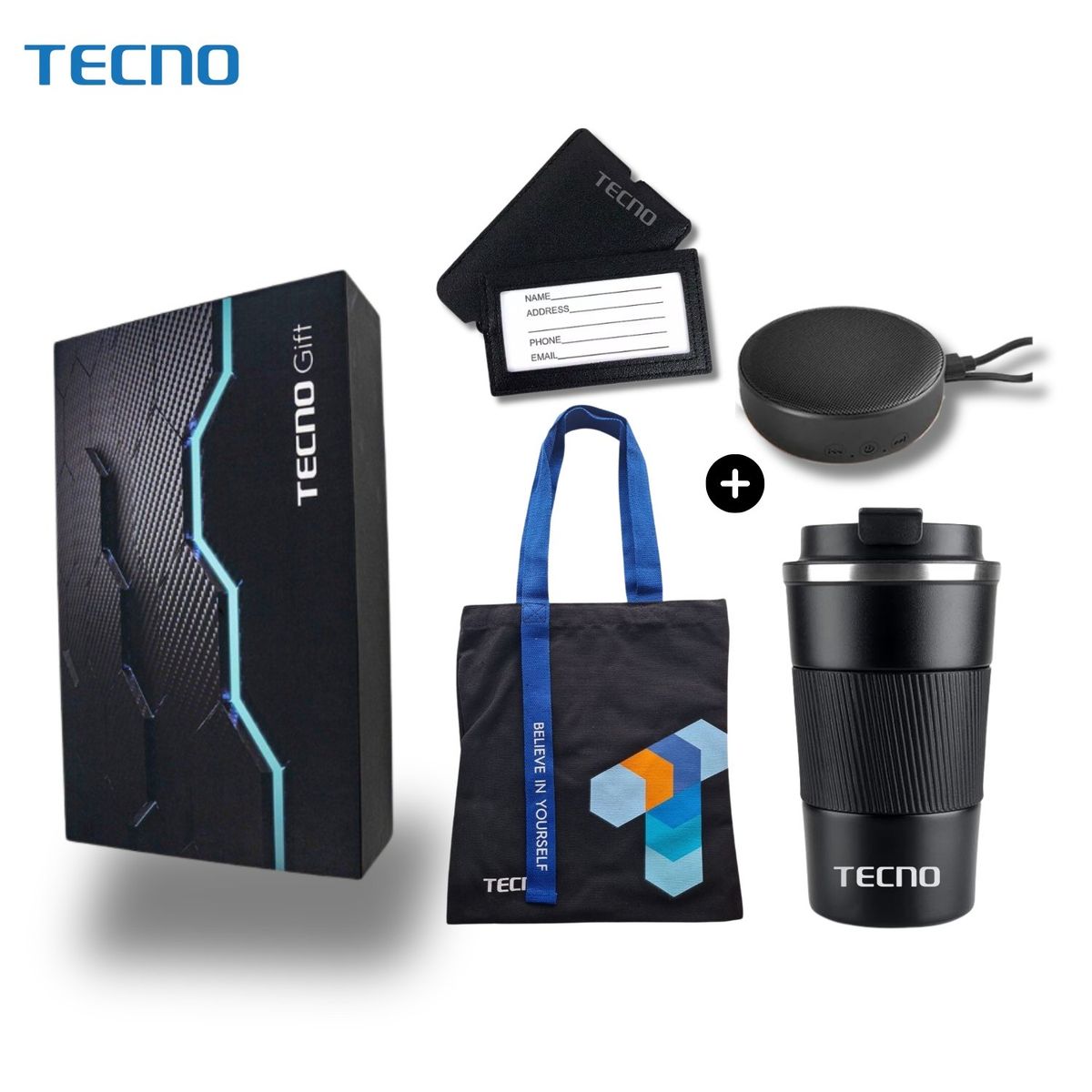 TECNO MOBILE - Parlante Bluetooth Tecno + Gift Box 4 en 1