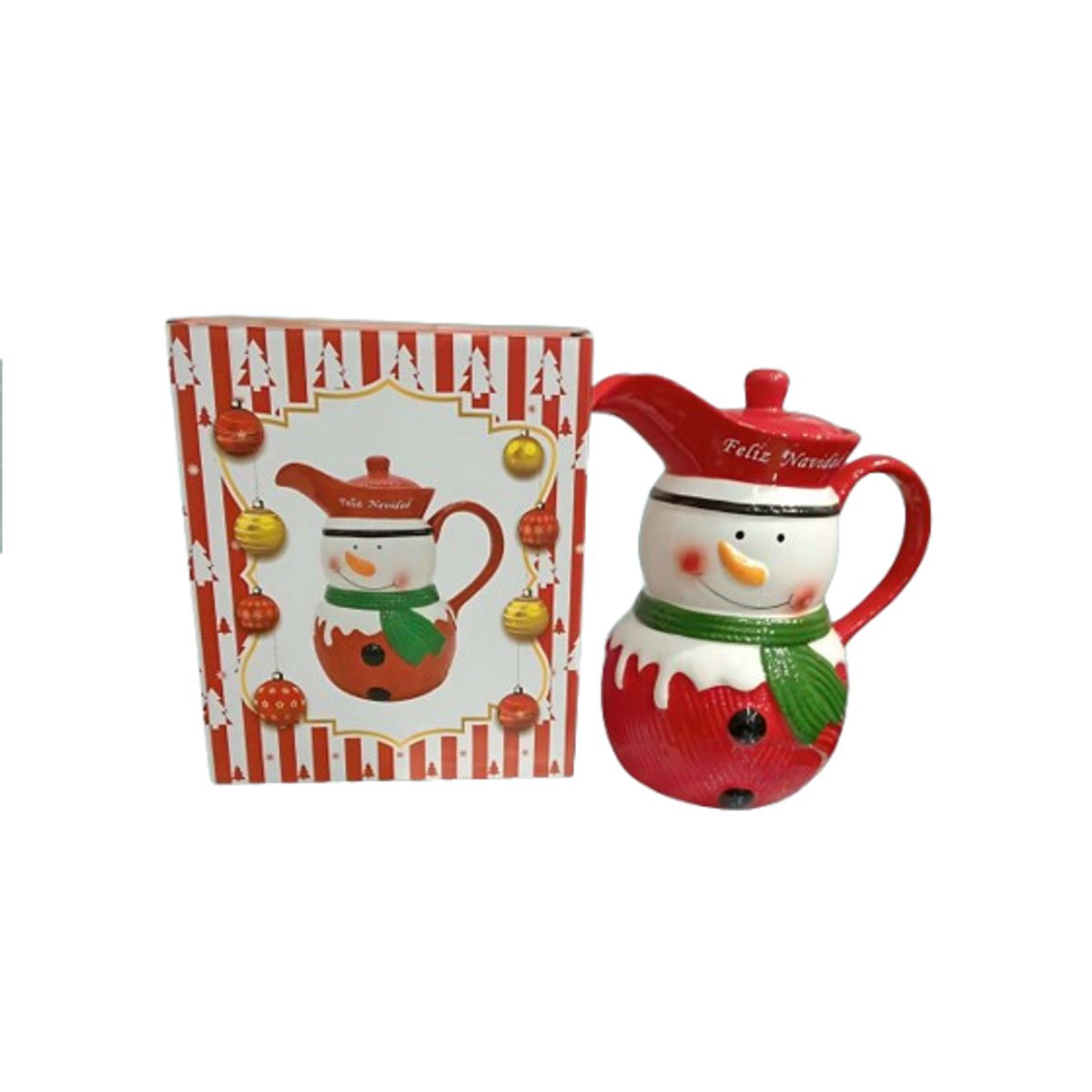 GENERICO - Jarra Navideña de Muñeco de Nieve 2LT
