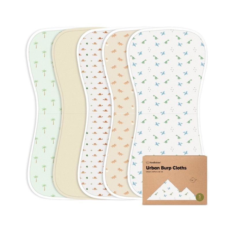 GENERICO - BABITAS DE ALGODON ORGANICO PACK X 5UN - DINO