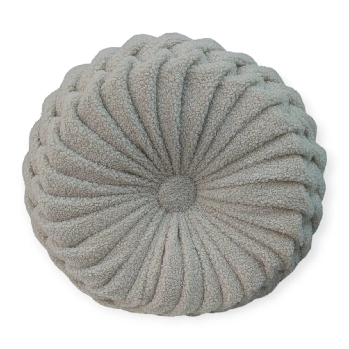 GENERICO - Cojín Circular Ovejero Beige 35 cm