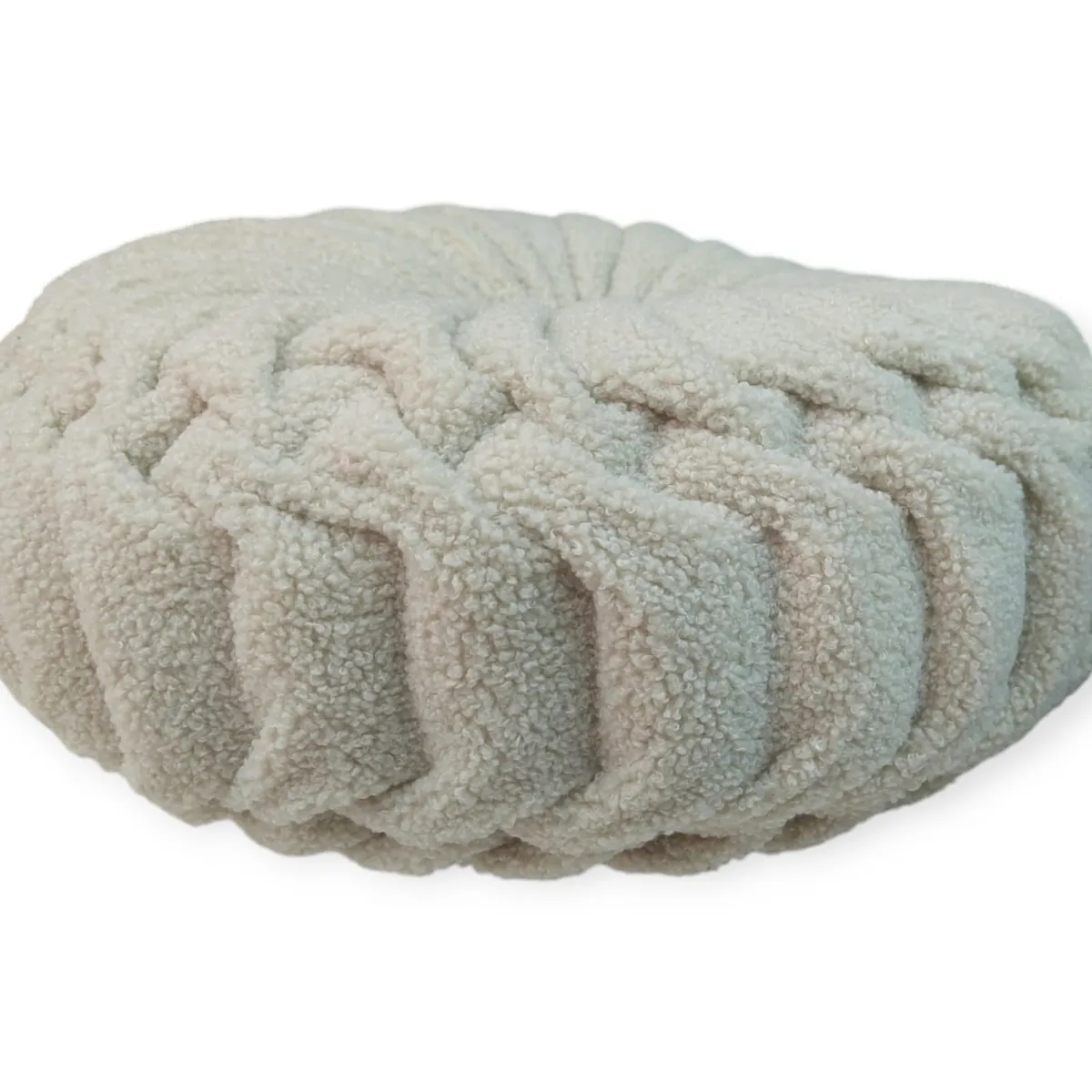 GENERICO - Cojín Circular Ovejero Beige 35 cm