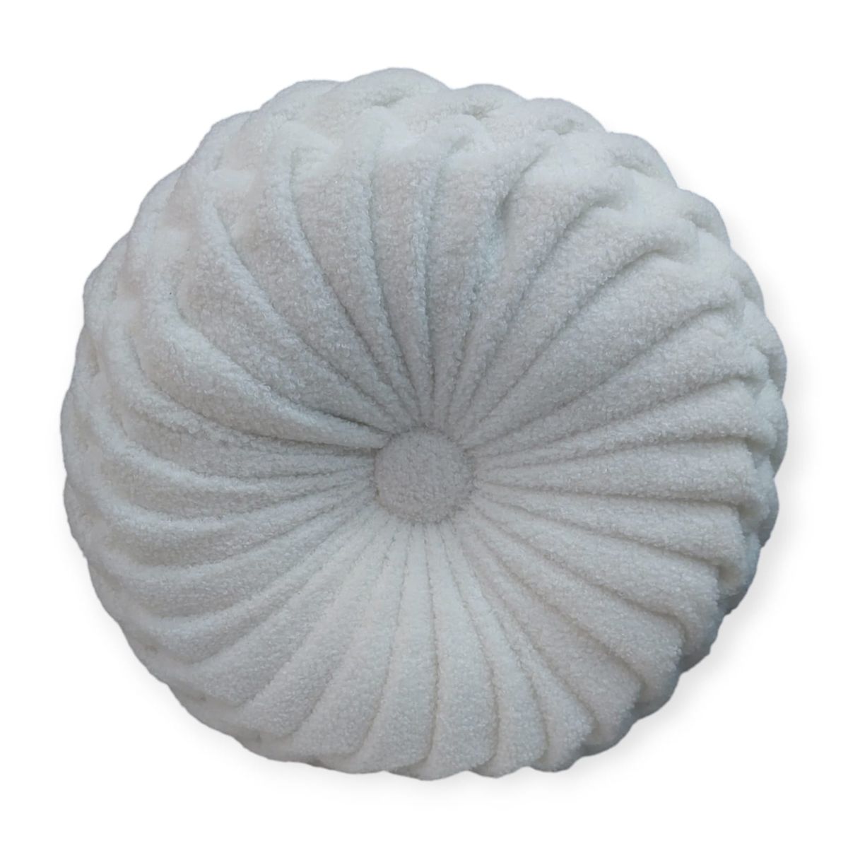 GENERICO - Cojín Circular Ovejero Blanco 35 cm