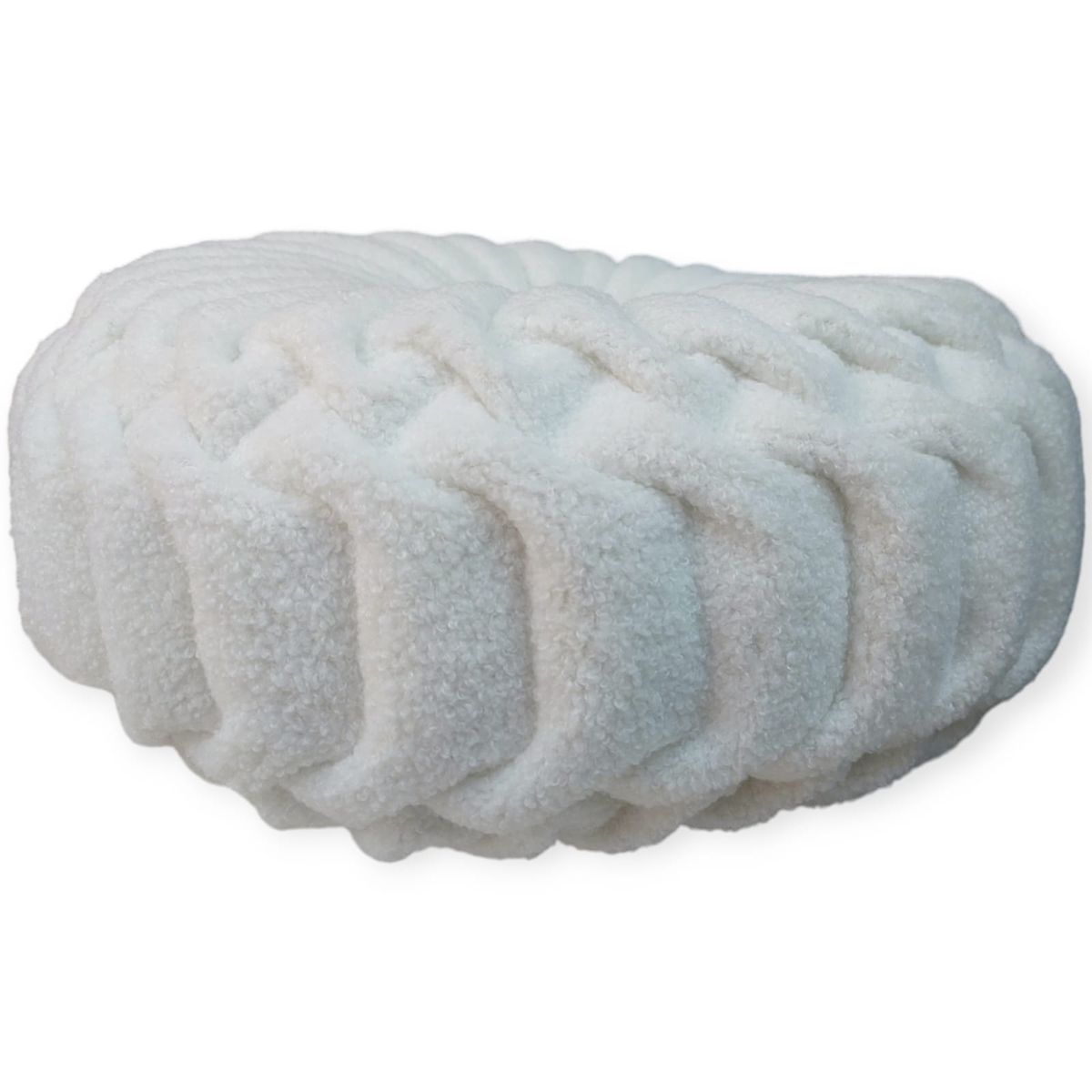 GENERICO - Cojín Circular Ovejero Blanco 35 cm