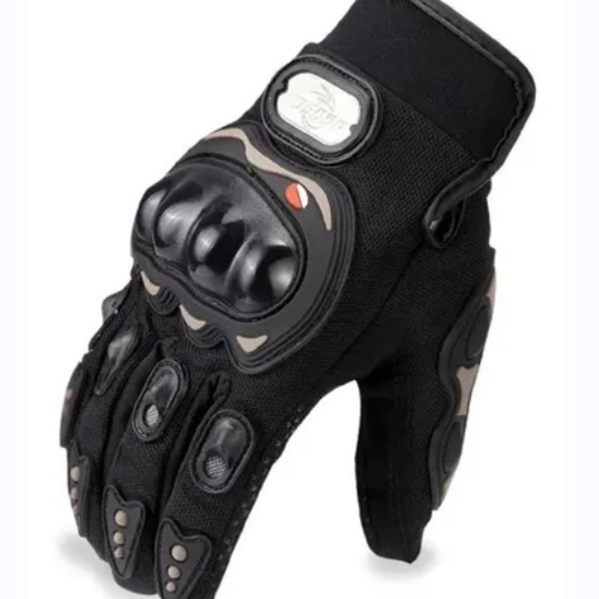 GENERICO - GUANTES MOTO KMAZTER CON PROTECTORES TACTIL NEGRO - TALLA M