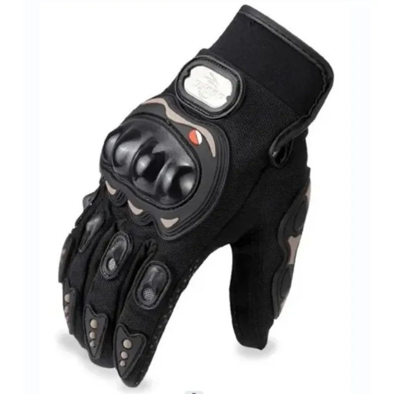 GENERICO - GUANTES MOTO KMAZTER CON PROTECTORES TACTIL NEGRO - TALLA M