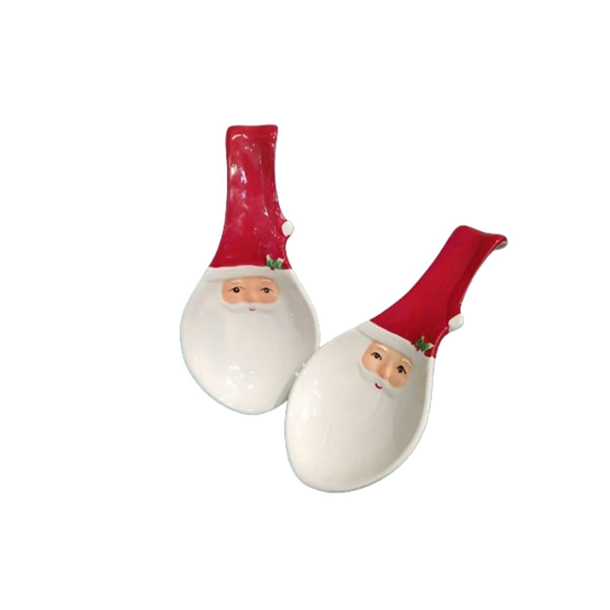 GENERICO - Posa Cucharas de Papa Noel para Cocina Blanco y Rojo