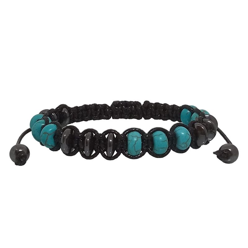 LUCYANA JOYAS Y ACCESORIOS - Pulsera Hombre con Cuarzo Turquesa y Hematita - Joyas Lucyana