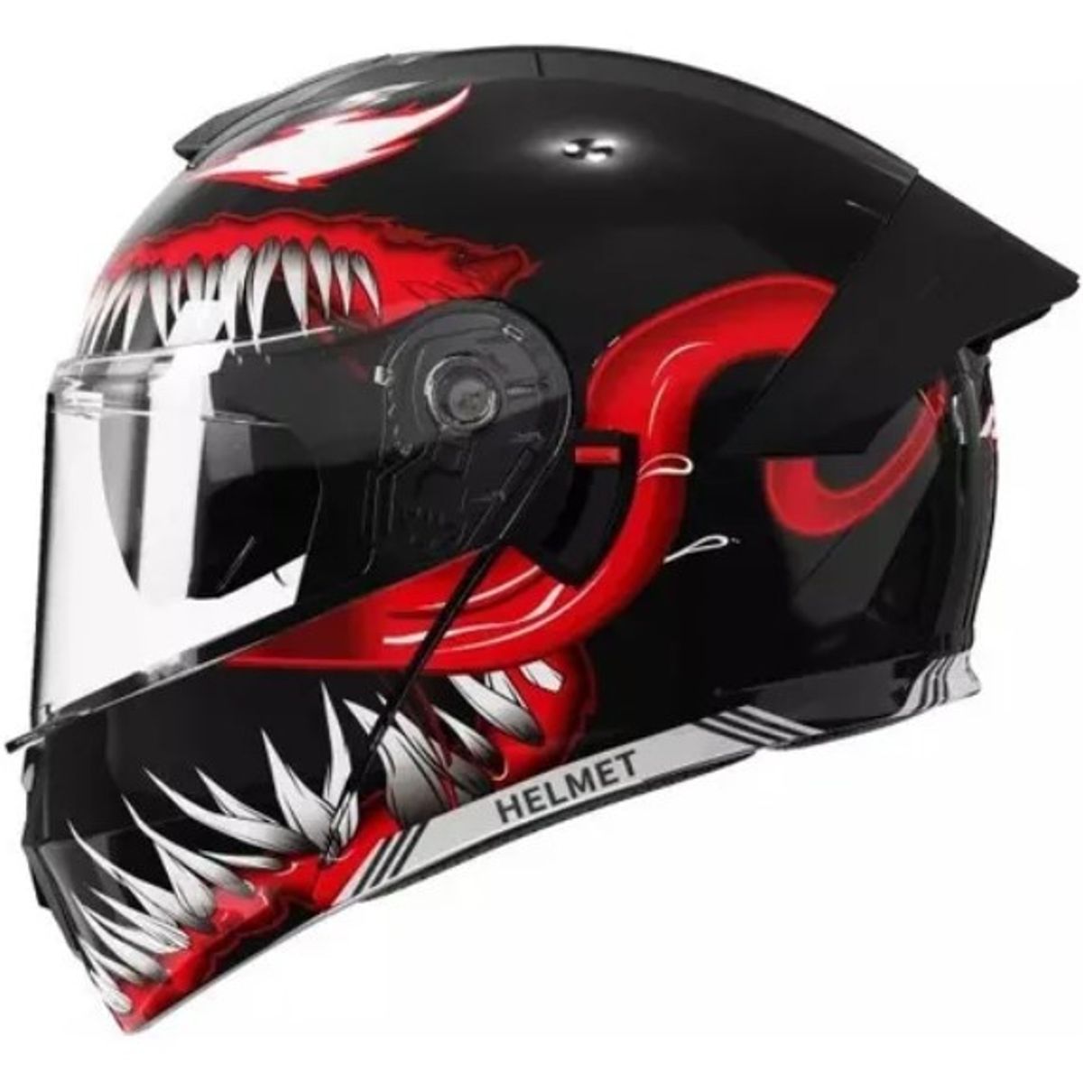 UNIVERSAL - CASCO MOTO DOBLE VISOR ROJO BRILLO ANTIVENOM