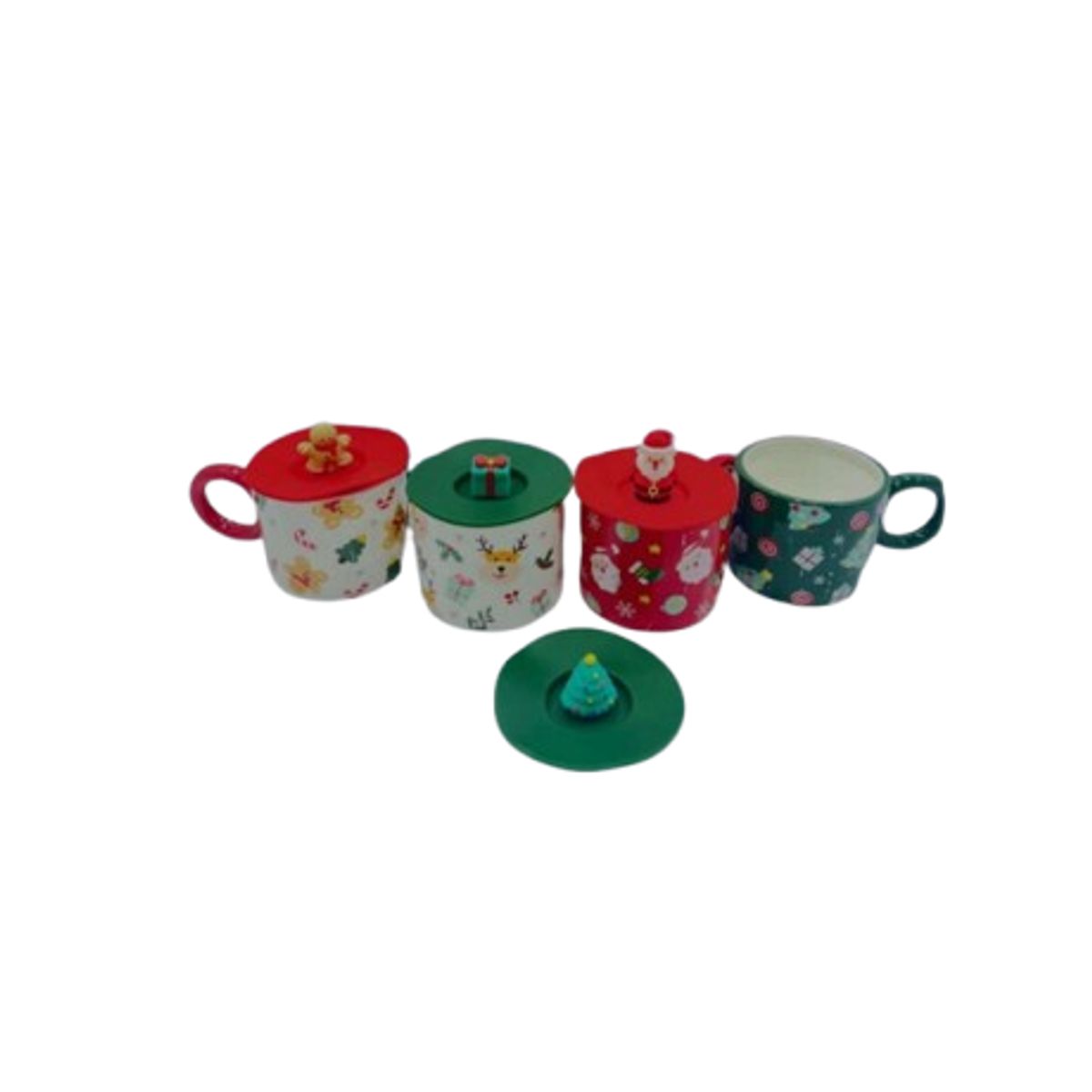 Taza Navideña con tapa, marca GENERICO - Foto Principal
