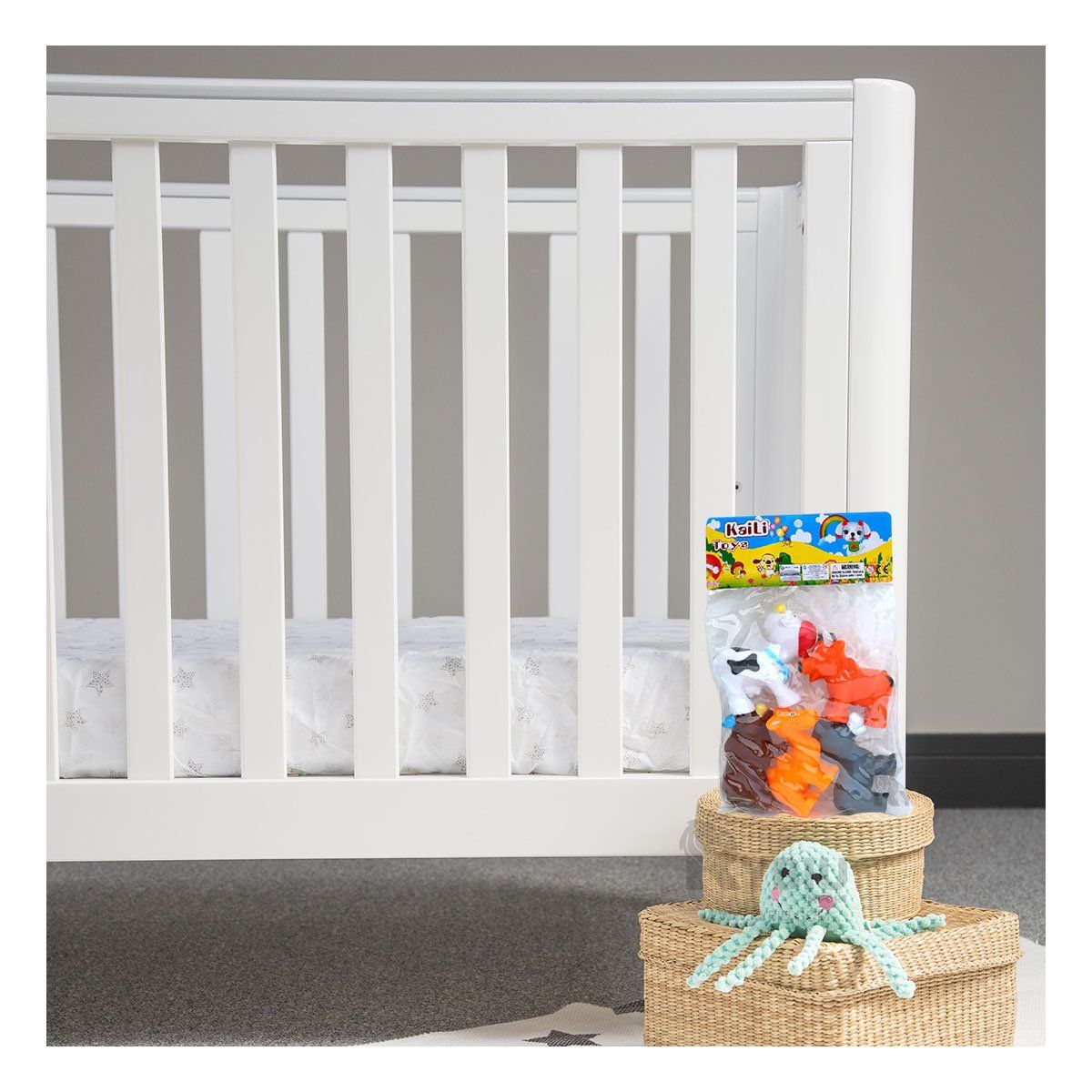 RYBIU IMPORT - Animales para Niños de 5 Unidades Multicolor Y+Gift Stickers