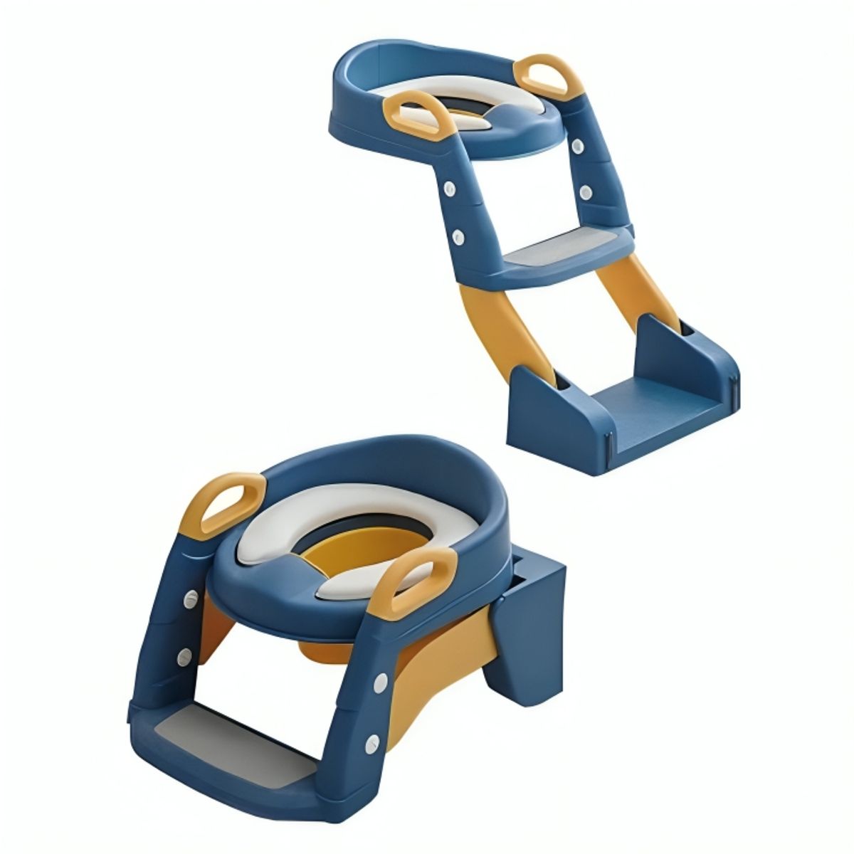 GENERICO - Escalera 2 en 1 Premium Asiento Incorporado para Ir Al Baño