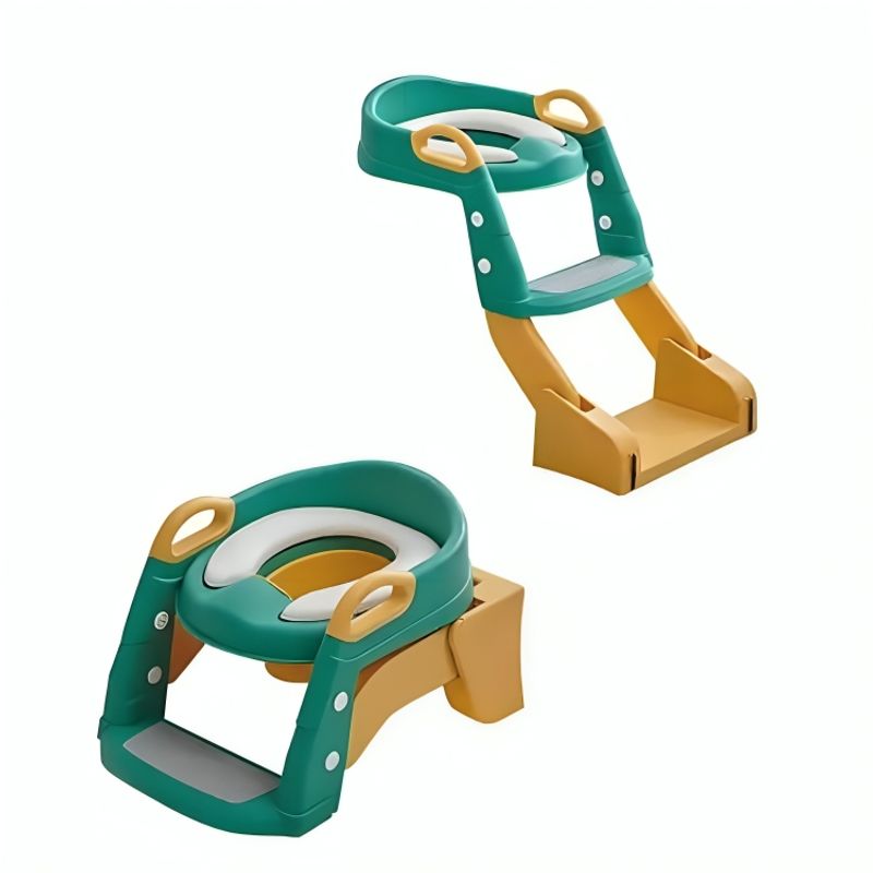 GENERICO - Escalera 2 en 1 Premium Asiento Incorporado para Ir Al Baño