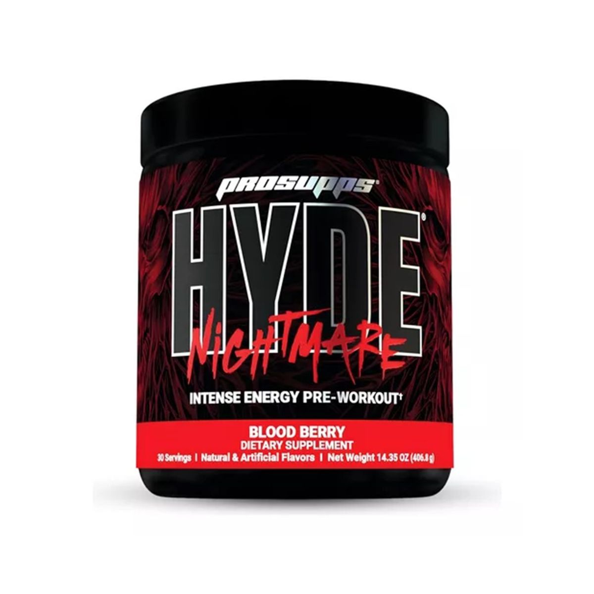 PROSUPPS - Hyde Nightmare 30 Servicios Oxido Nitrico Pre entreno Sab. Blood Berry