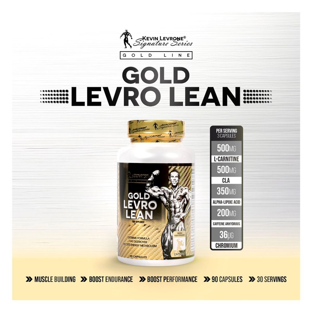 KEVIN LEVRONE - Levro Lean 90 Cápsulas Quemador de Grasa Kevin Levrone - Tienda Fisica