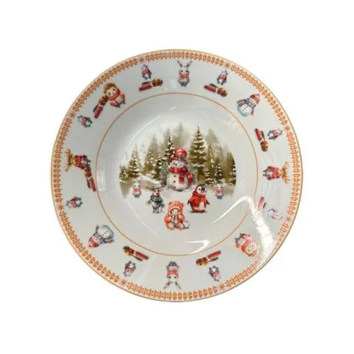 ICHIMATSU - Plato Hondo 9 Dec Muñeco Nieve Navidad