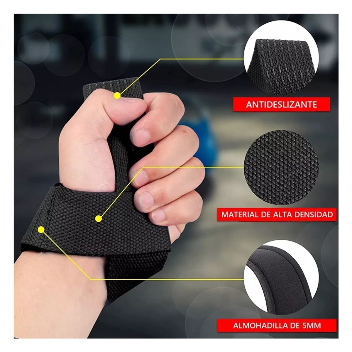 ASIA IMPORT - Straps Muñequeras Skdk Pesas Gym Crossfit - Tienda Fisica