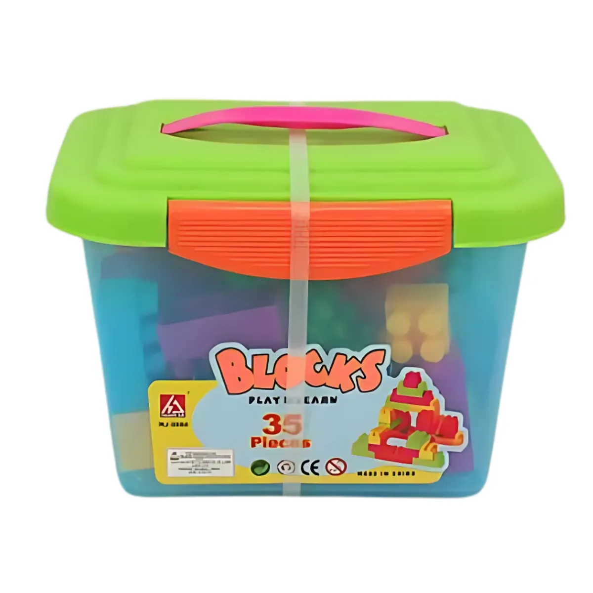 GENERICO - Cesto de Bloques Educativos Fácil de Transportar - GLOBAL KIDS