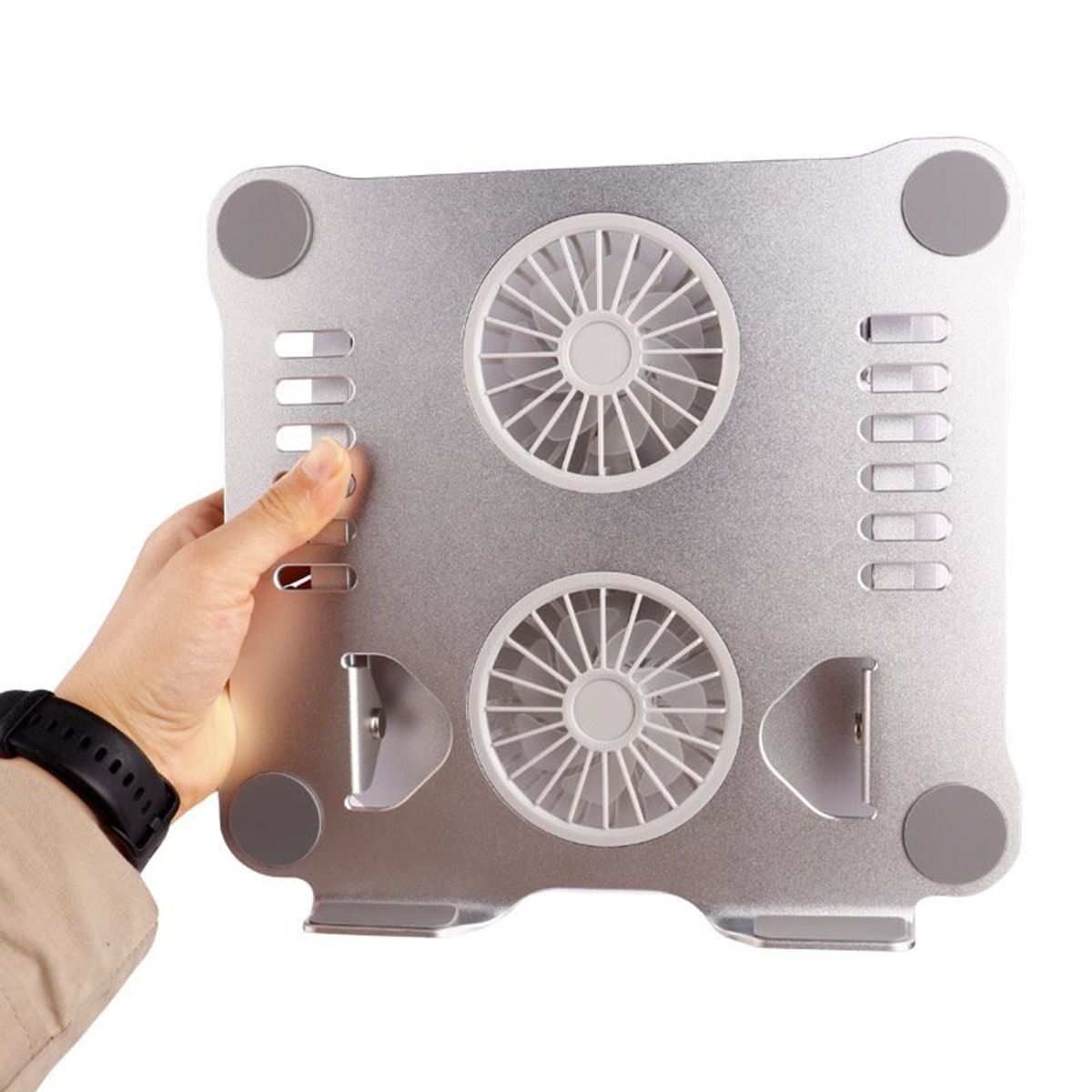 GENERICO - Soporte para portátil V4.0 con 2 ventiladores de refrigeración