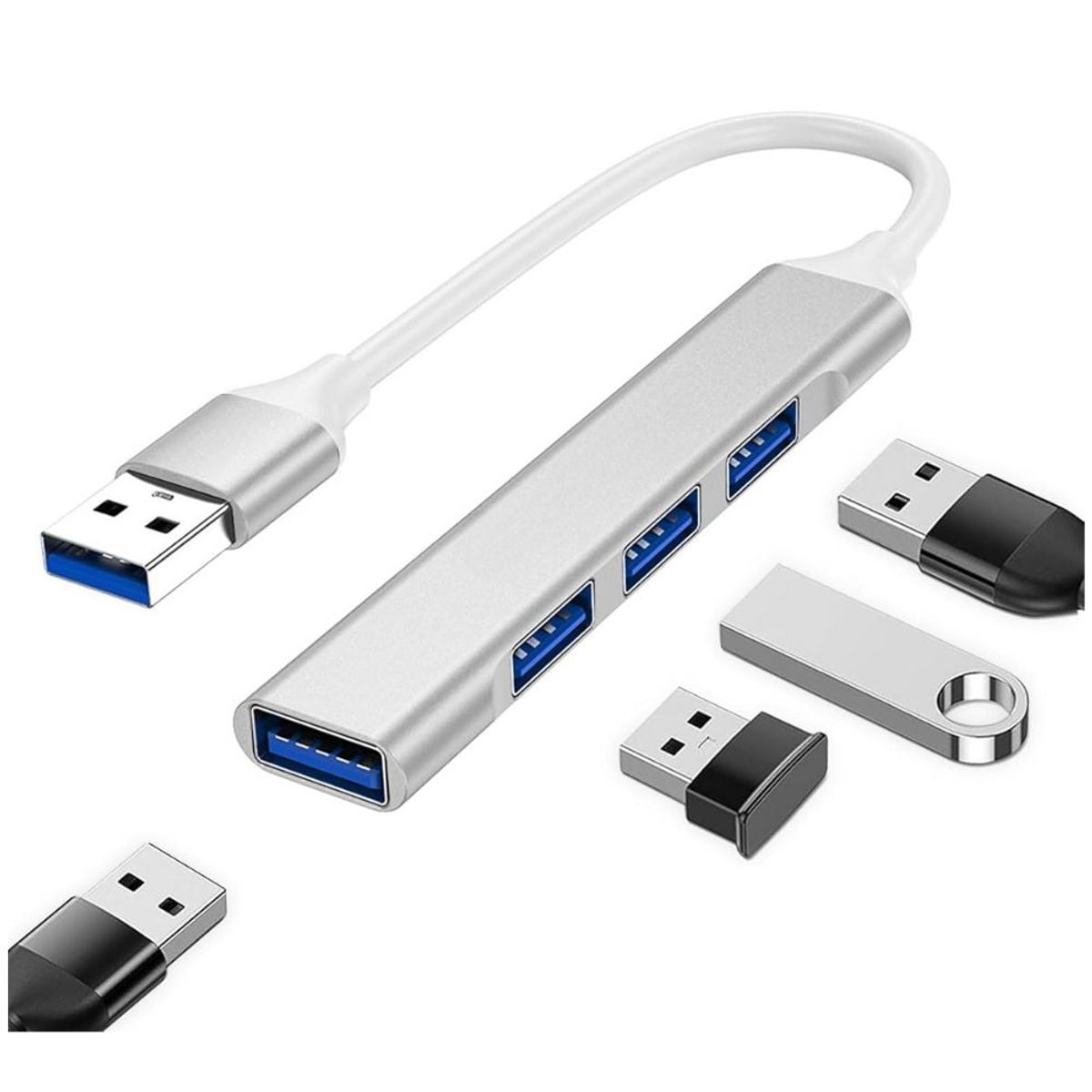 GENERICO - Hub USB para laptop expansor 4 en 1 Concentrador USB para laptop