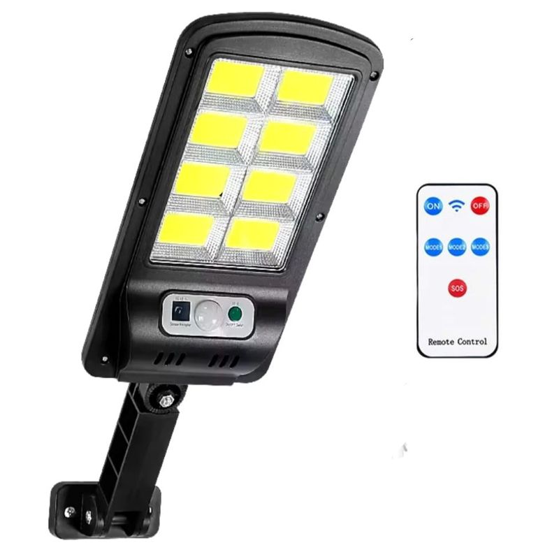 SEISA - Lampara Reflector Solar con Panel para Exterior Sensor de Movimiento