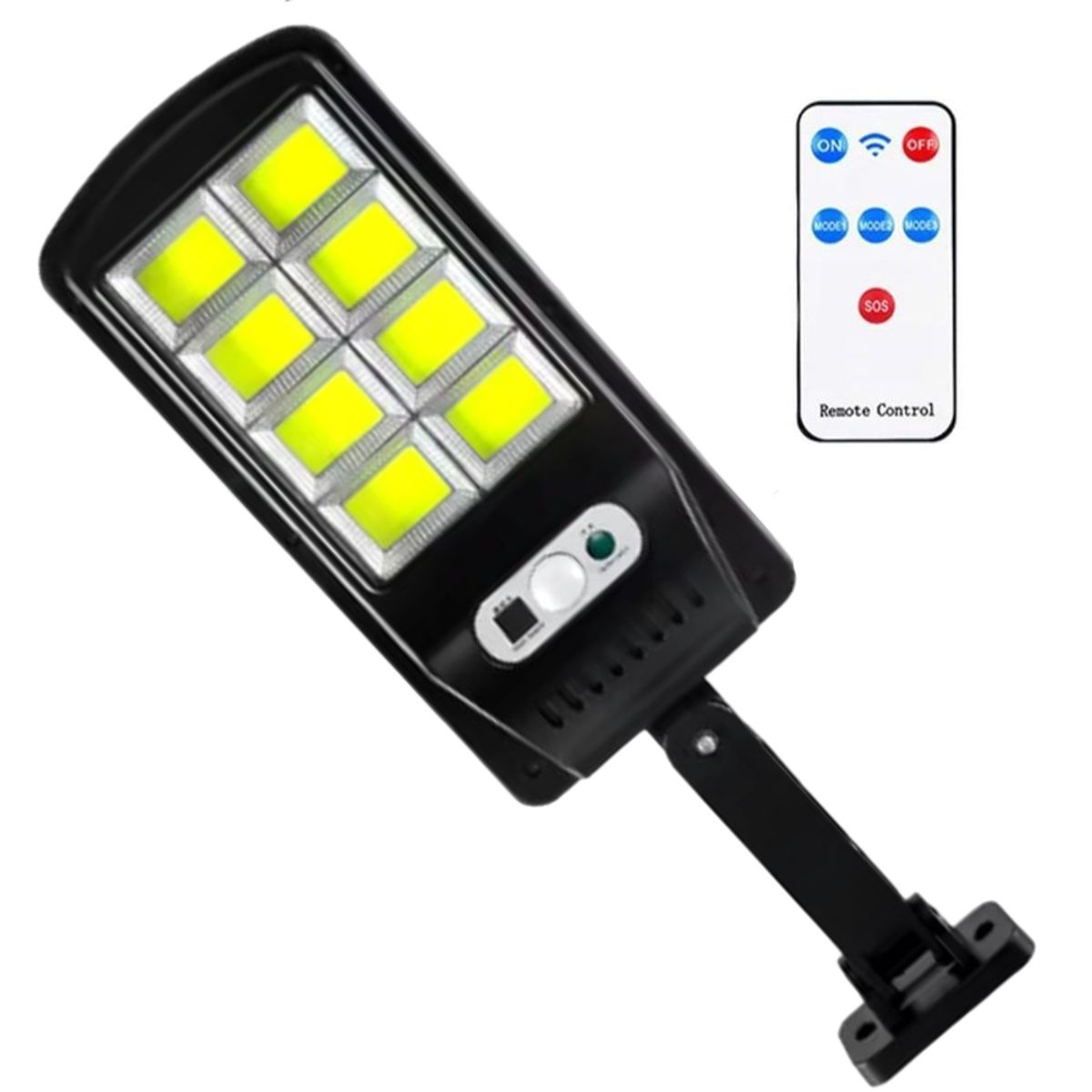 SEISA - Lampara Reflector Solar con Panel para Exterior Sensor de Movimiento