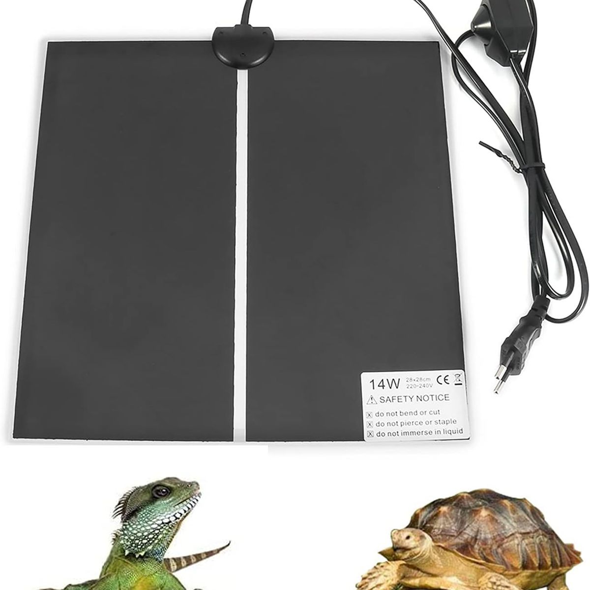 GENERICO - Mat placa térmica mediana para reptiles y tortugas
