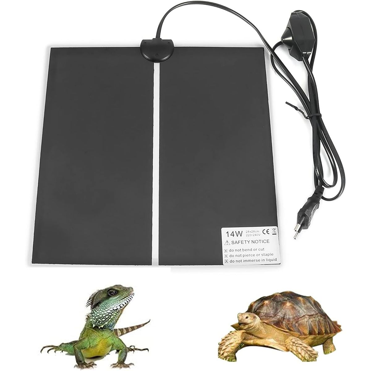 GENERICO - Mat placa térmica mediana para reptiles y tortugas