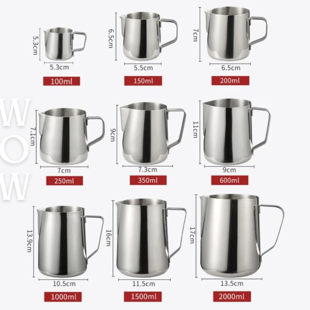 GENERICO - Jarra Barista 1500 con medición interna.