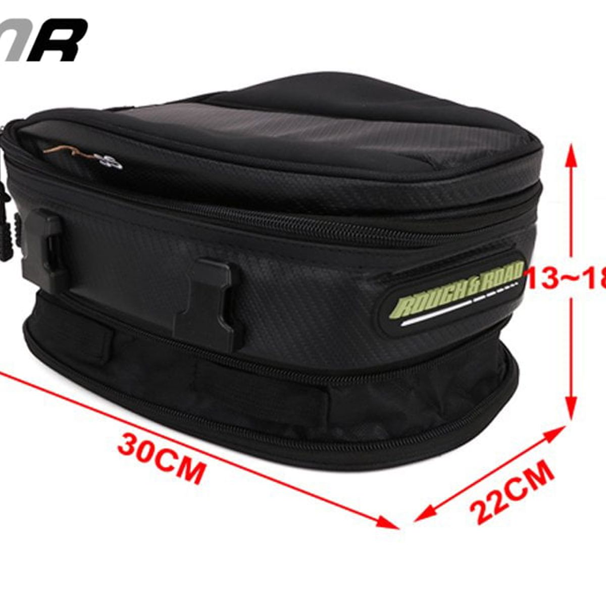 GENERICO - Maleta Para Moto Colin Alforja Diseño Carbon Impermeable Rough & Road