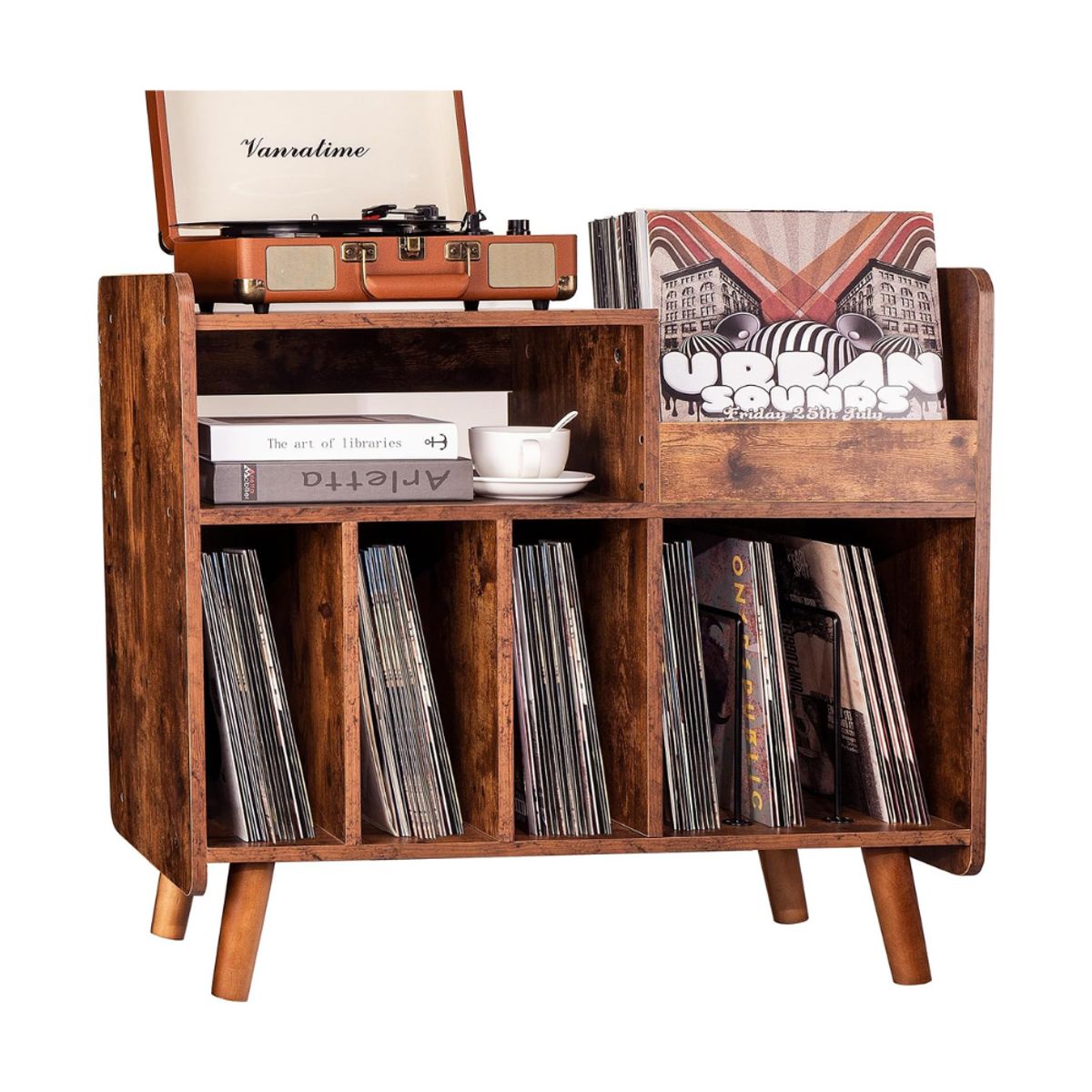 GENERICO - Mueble Estante Tocadisco Marc Caramelo Petrox Home