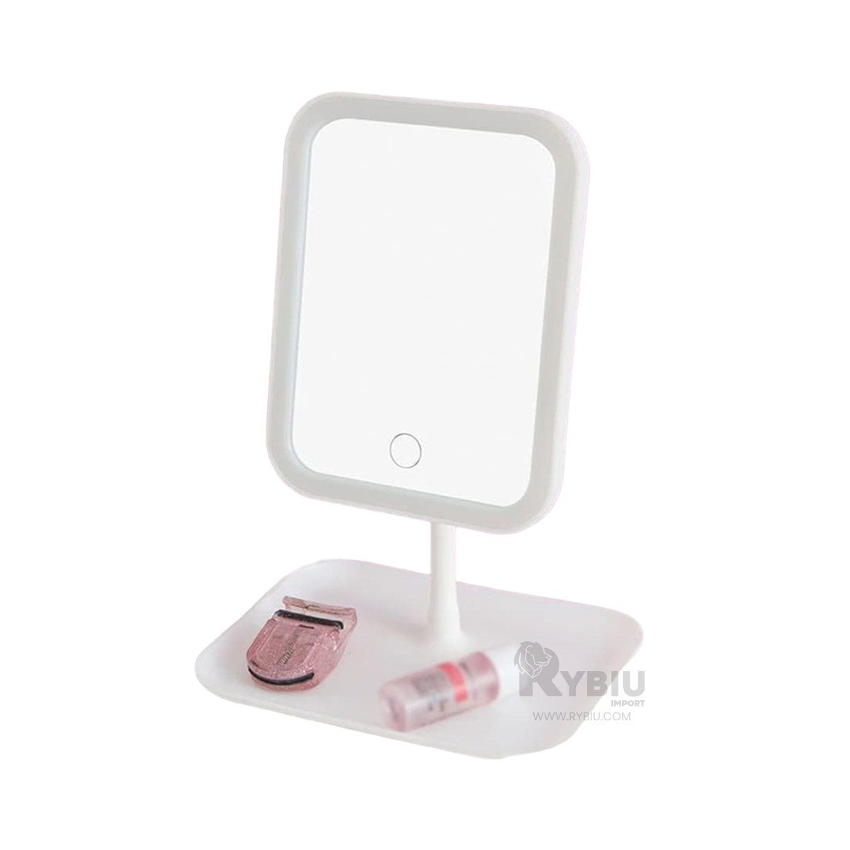 RYBIU IMPORT - Espejo de Maquillaje Led en Blanco Y+Papel de Regalo