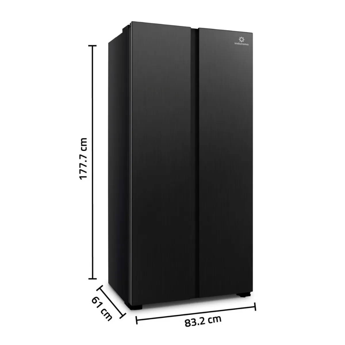 INDURAMA - REFRIGERADORA INDURAMA 428 L SIDE BY SIDE NEGRO - RI-769N