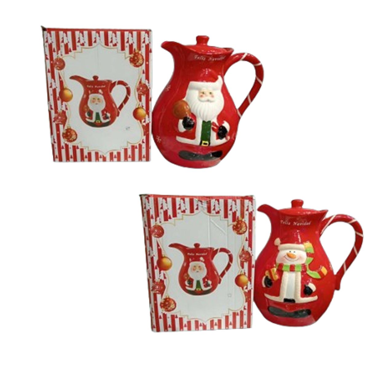 GENERICO - Jarra Navideña Ideal para Bebidas Calientes 4L