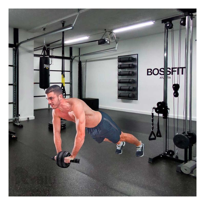 GENERICO - Rueda para Tonificar Abdominales Negro Y+Regalo Agendita