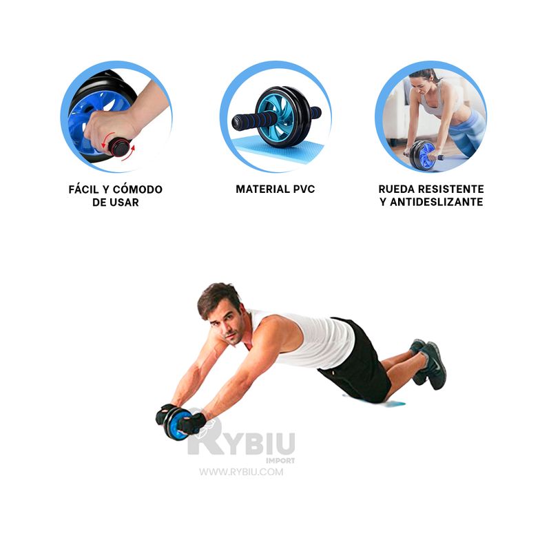 GENERICO - Disco para Ejercitar Abdomen en Celeste Y+Post-it Adhesivos