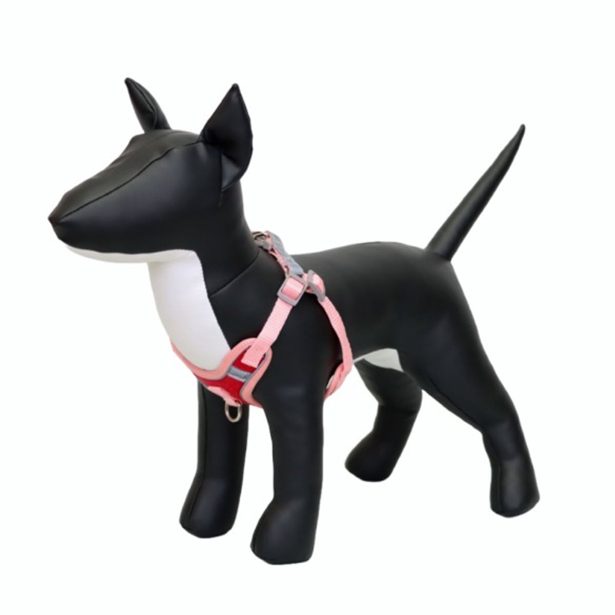 GENERICO - ARNÉS TALLA M ROJO Y ROSADO REFLECTANTE PARA PERROS