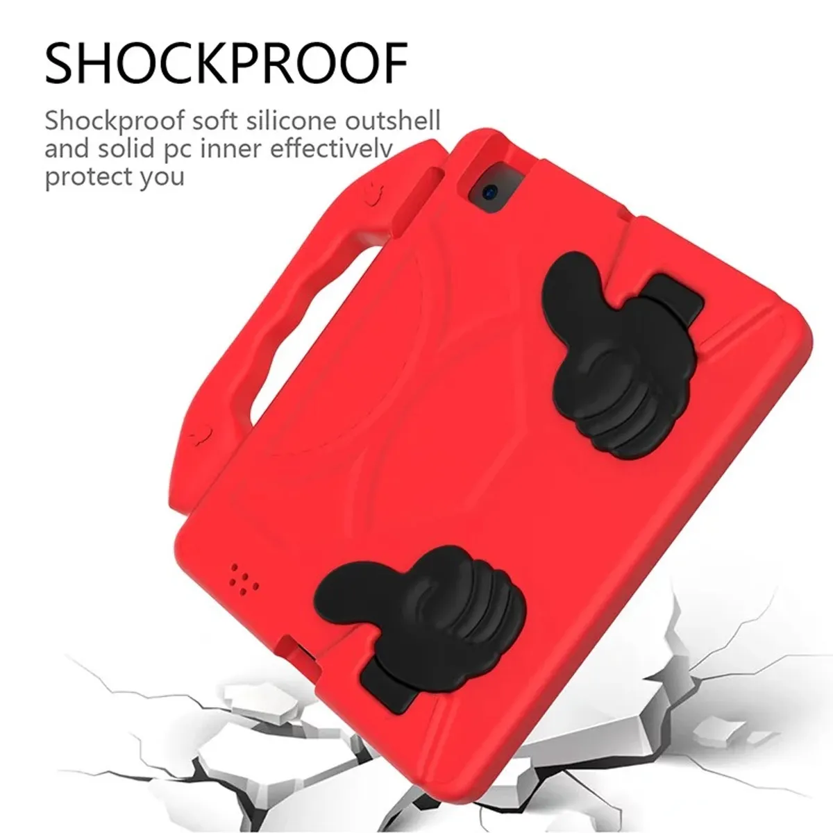 FUNDAANTIGOLPES - Funda de Goma con Diseño Like para Tablet Lenovo M11  Rojo