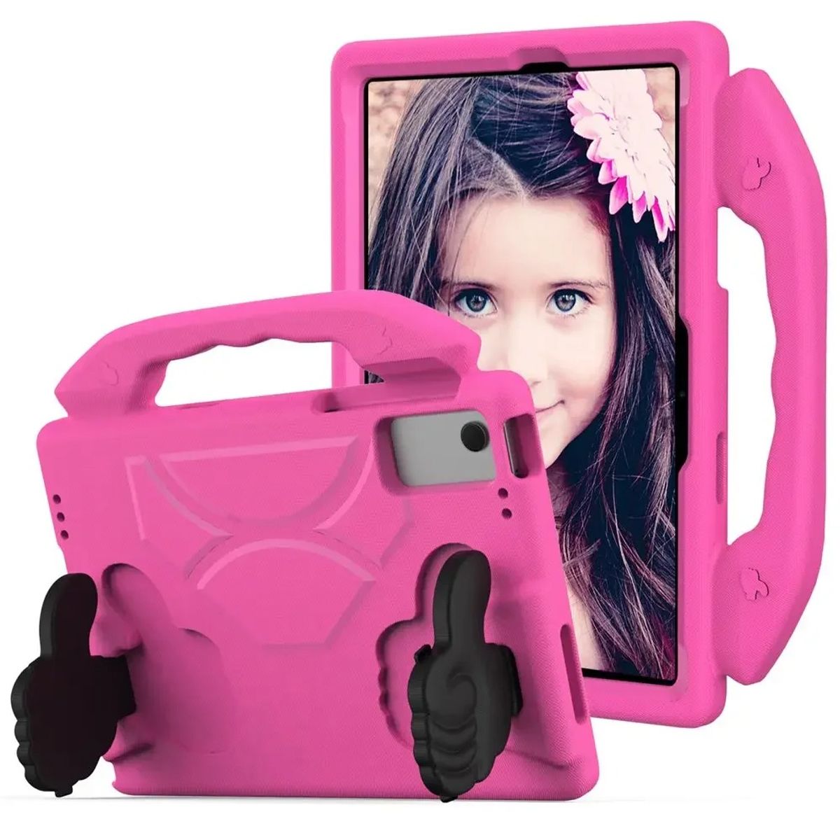 FUNDAANTIGOLPES - Funda de Goma con Diseño Like para Tablet Lenovo M11  Fucsia