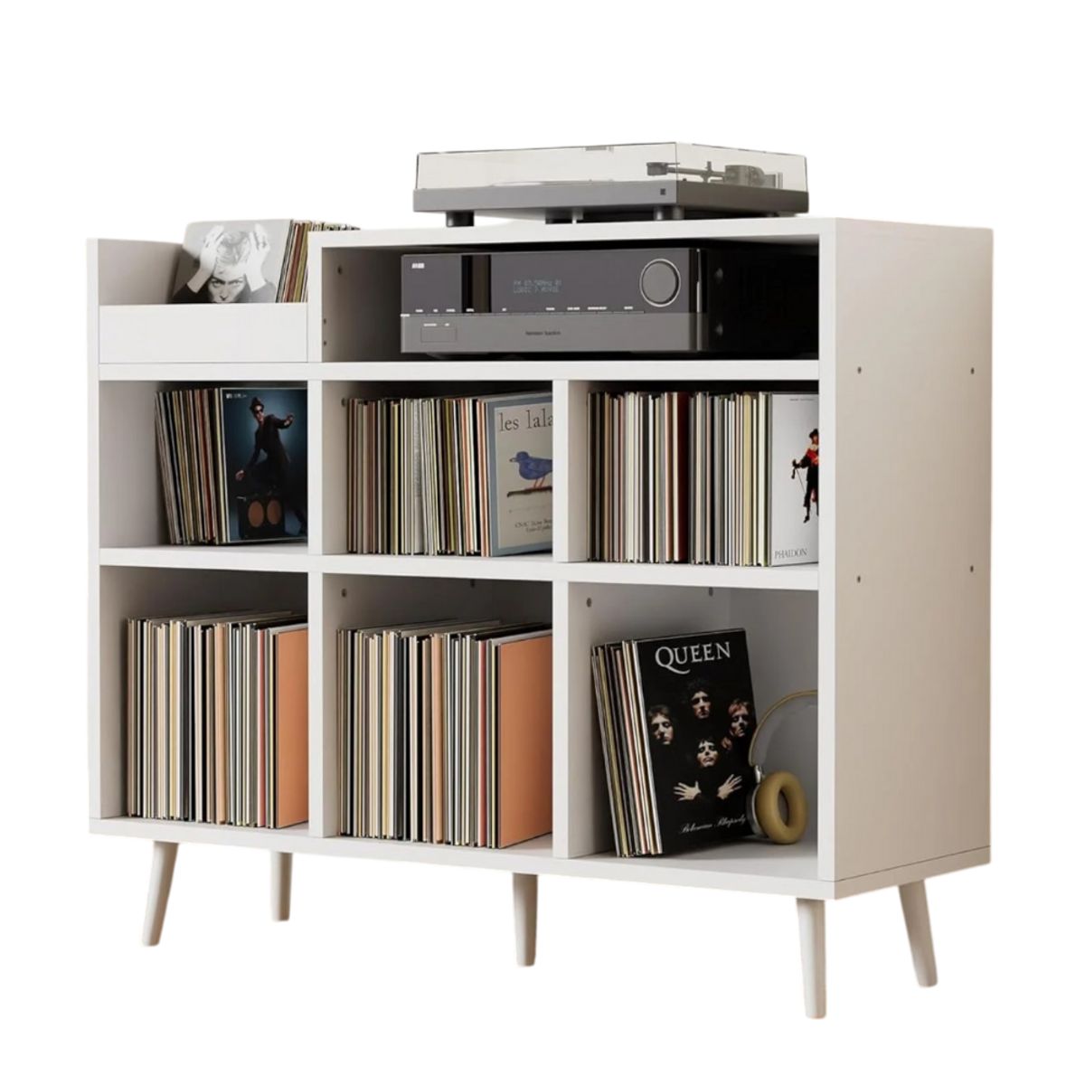 GENERICO - Mueble Estante Tocadisco Barry Blanco Petrox Home