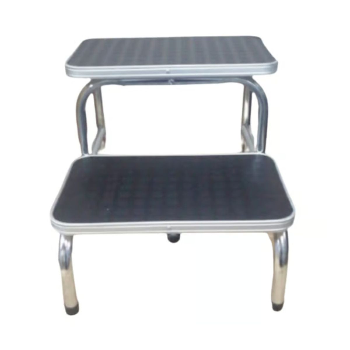 HOMECARE - ESCALERA DE 2 PELDAÑOS FIERRO CROMADO