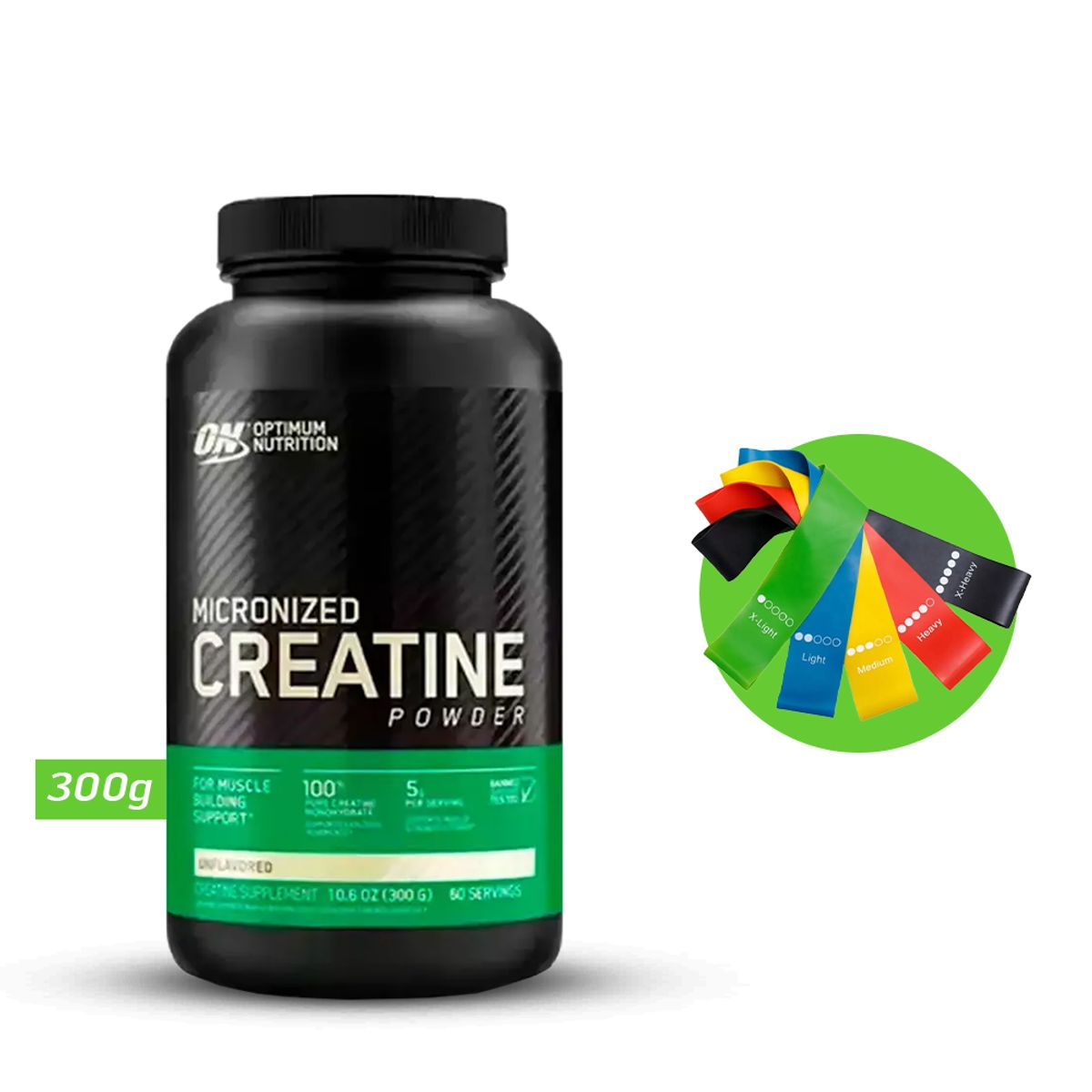 OPTIMUN NUTRITION - CREATINA MICRONIZADA POWER 300gr OPTIMUM NUTRITION + REGALOS
