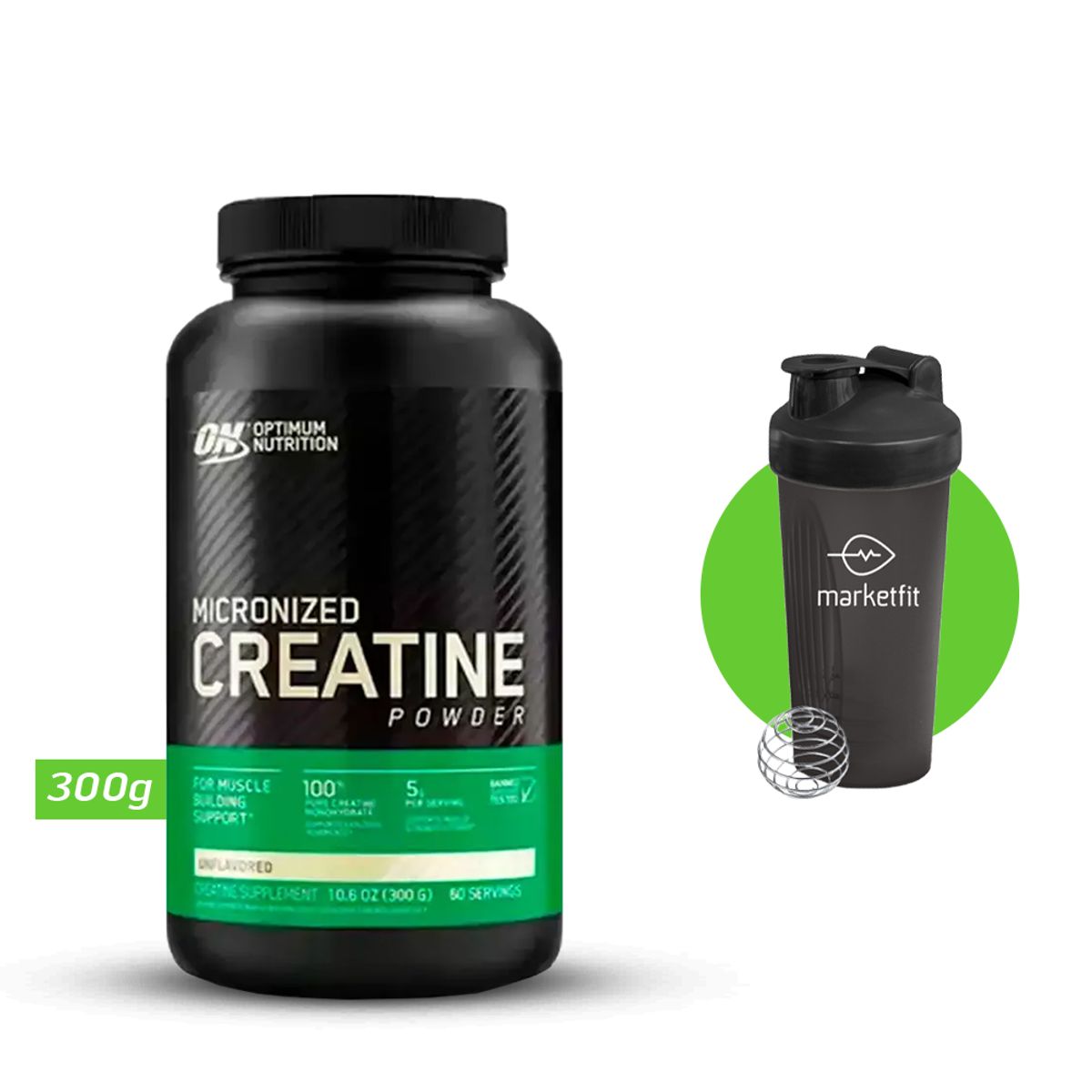OPTIMUN NUTRITION - CREATINA MICRONIZADA POWER 300gr OPTIMUM NUTRITION + REGALOS